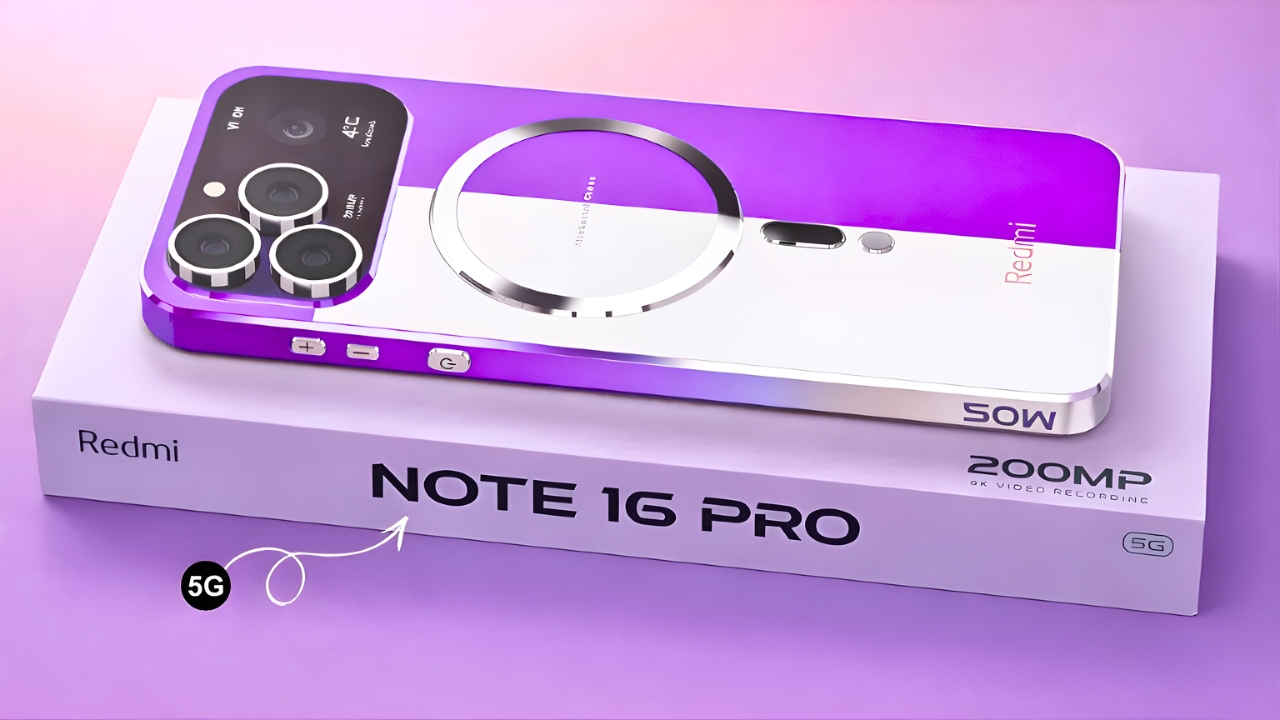 Redmi Note 16 Pro 5G 2026 se presenta con cámara de 250 MP, pantalla AMOLED de 120 Hz y carga rápida